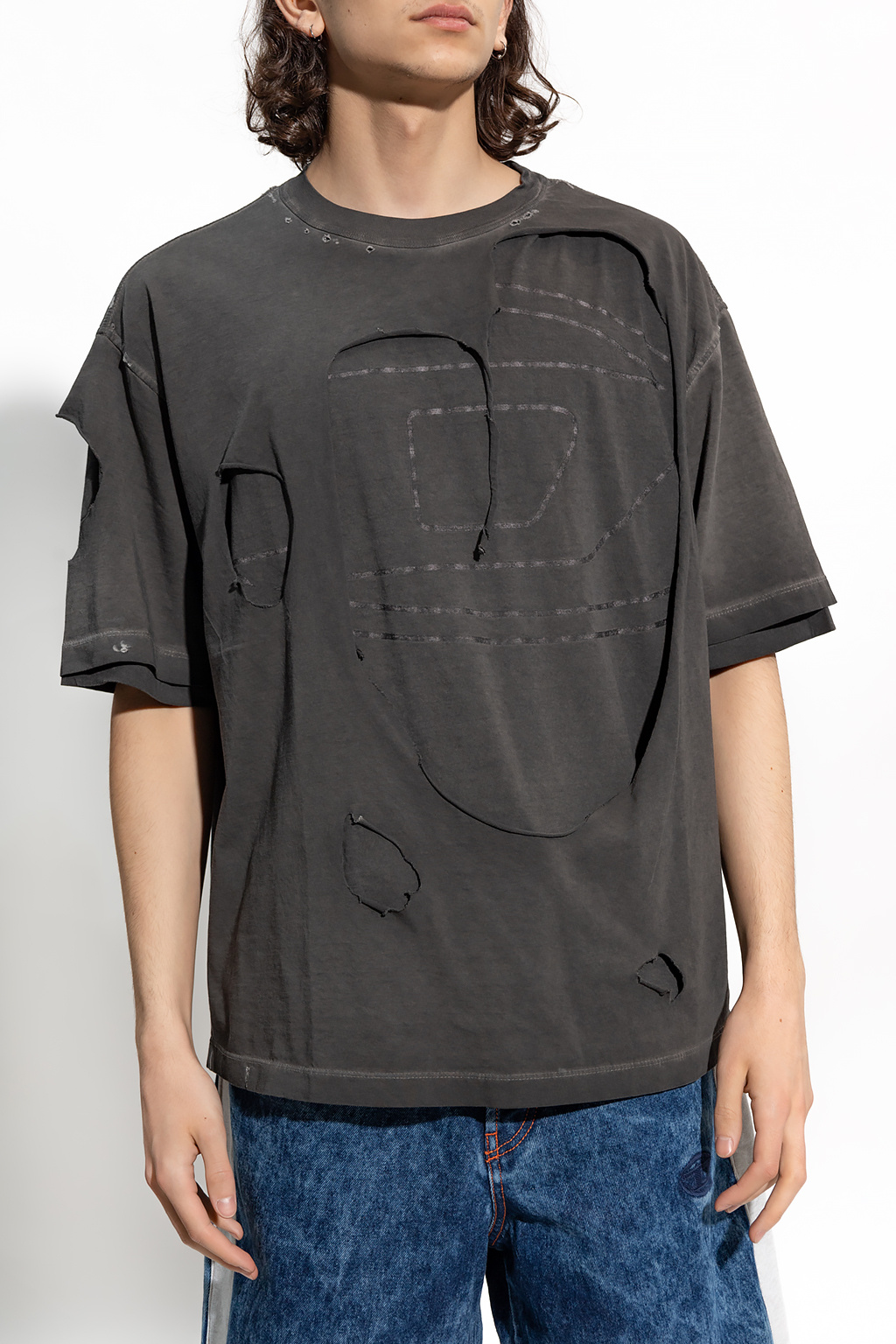 【DIESEL】 grey cotton t-shirt (関税送料込) Vans x Spongebob Kid's Imaginaaatiion T-shirt - shirt Diesel